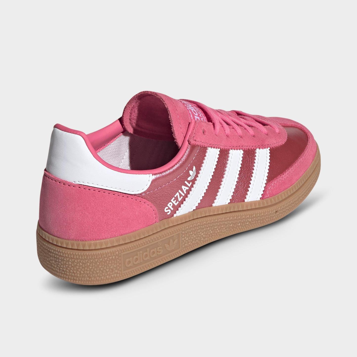 Big Kids' adidas Originals Handball Spezial Casual Shoes - Part 1 - Pink Fusion/White/Gum - Back view