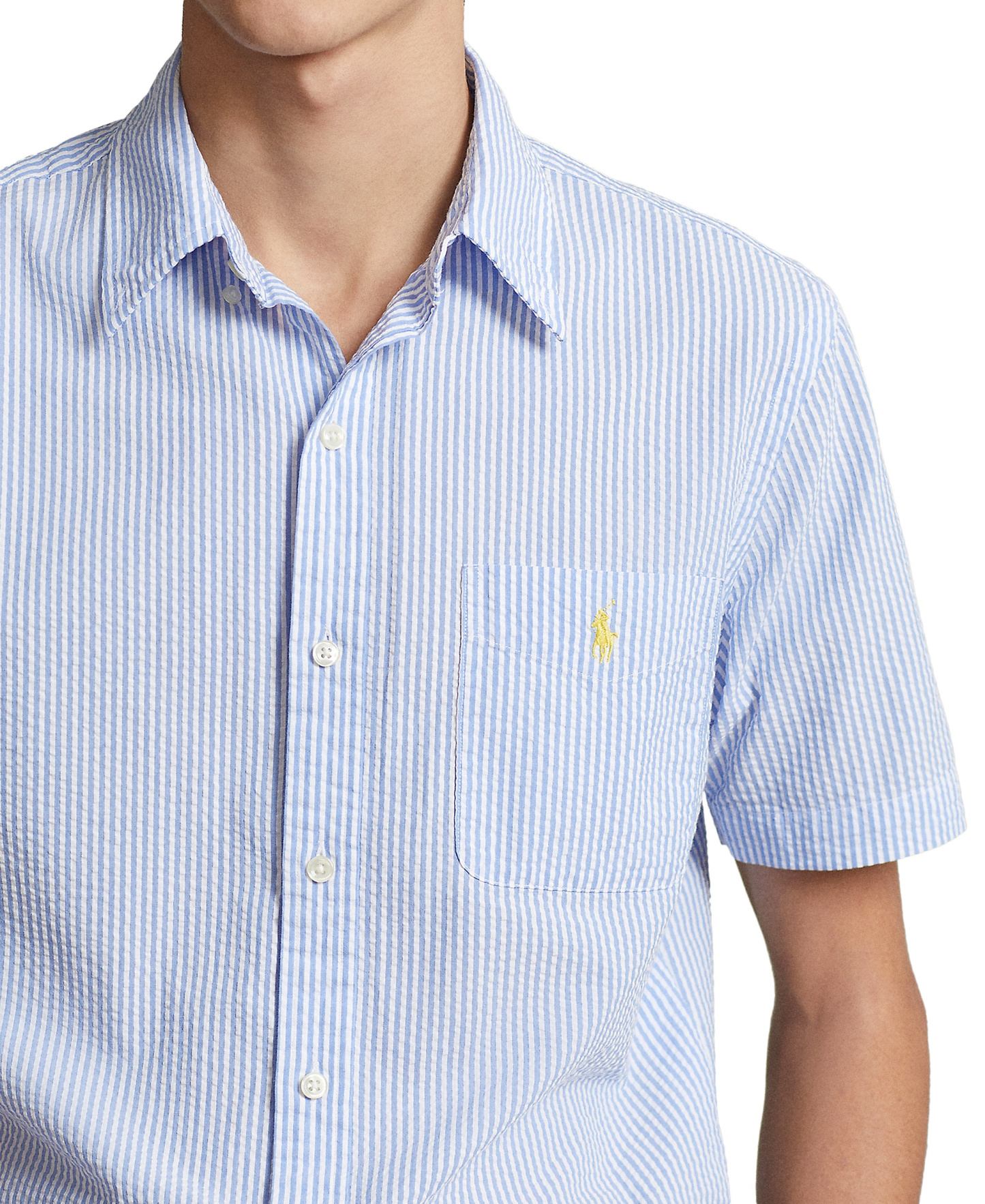 Polo Ralph Lauren Men's RL Prepster Classic-Fit Seersucker Shirt - Blue/White