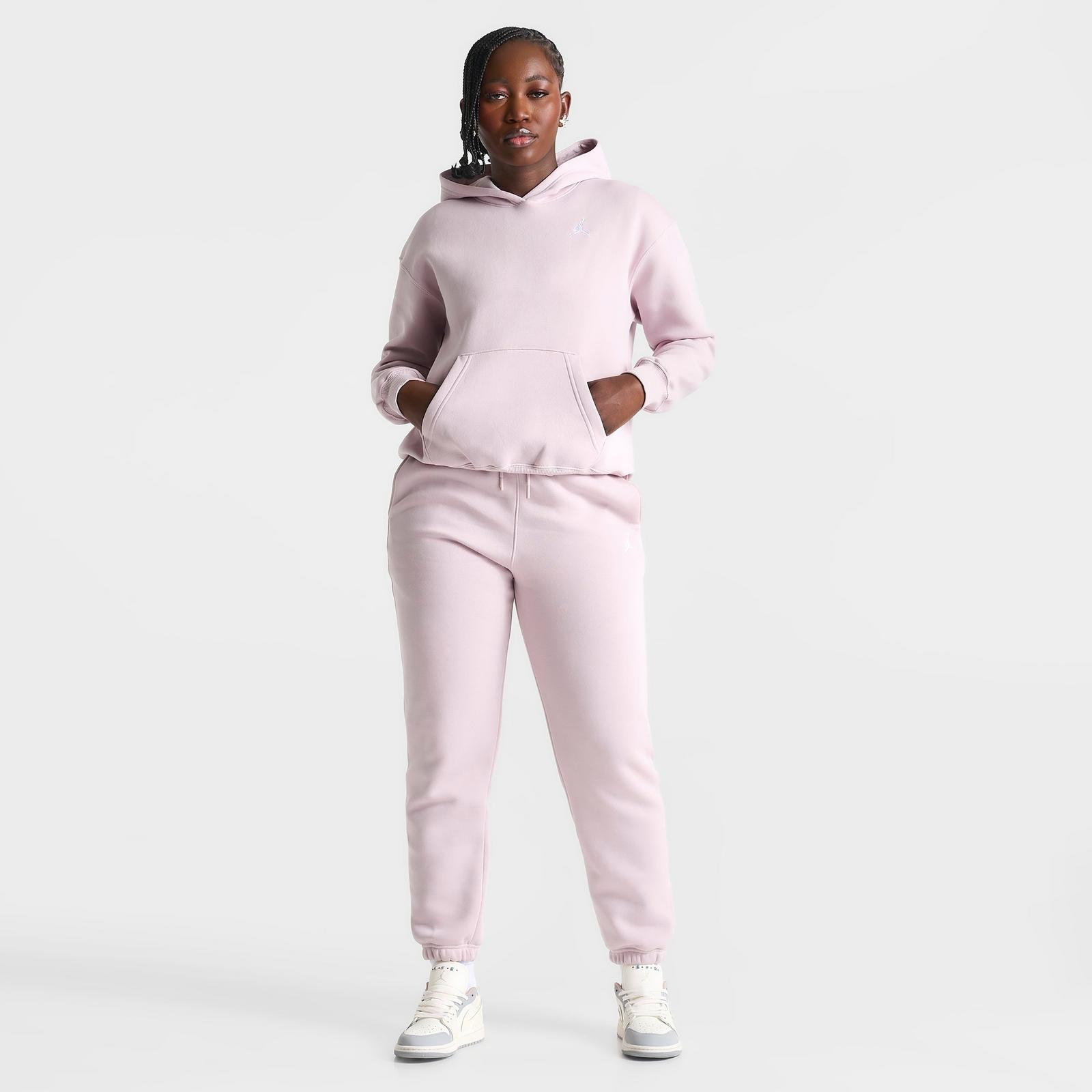 Women's Jordan Brooklyn Fleece Hoodie - Particle Rose/White - view 2