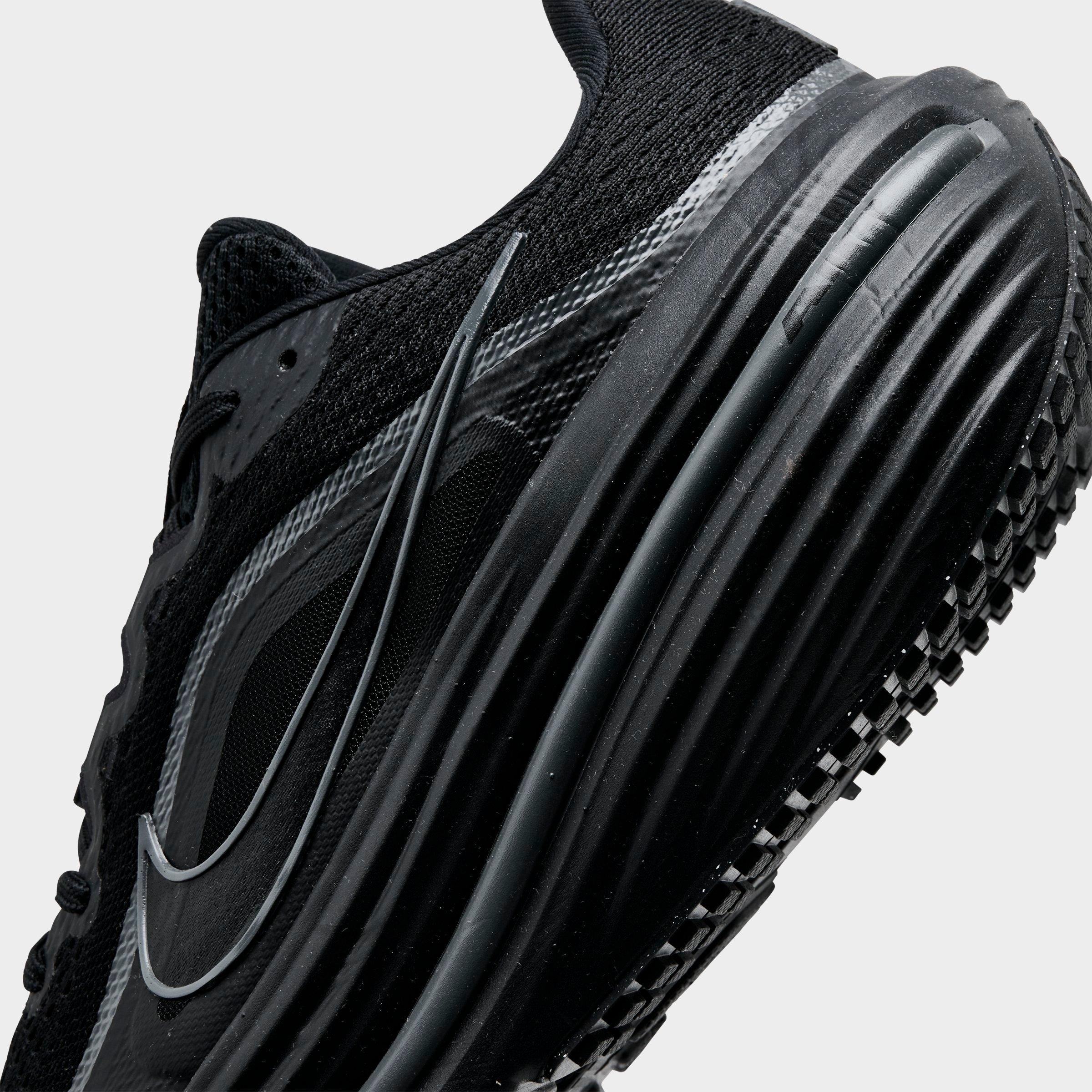 Men's Nithtke Air Winflo 12 Road Running Shoes - Black/Dark Smoke Grey/Black - Detail shot