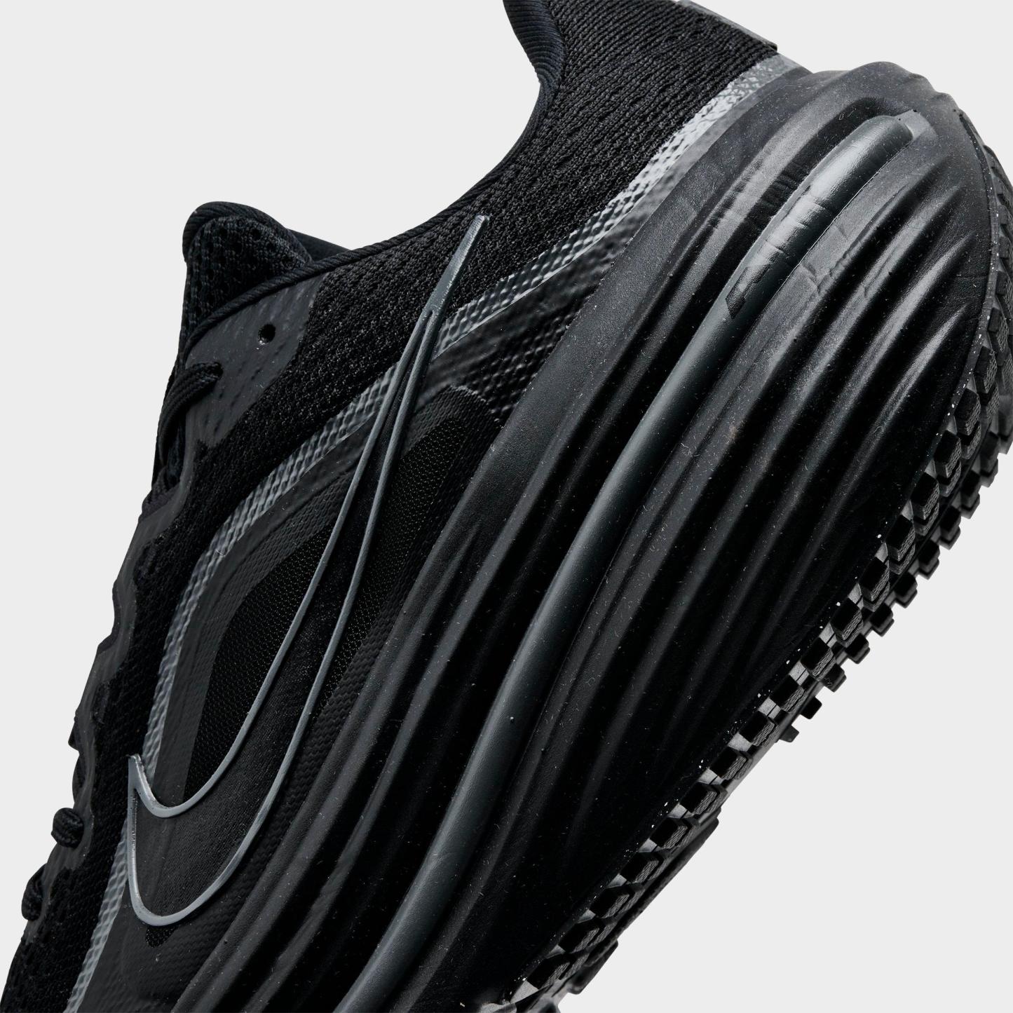 Men's Nithtke Air Winflo 12 Road Running Shoes - Black/Dark Smoke Grey/Black - Detail shot