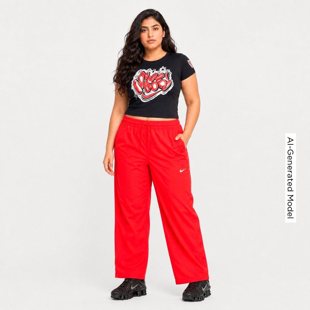 Women's Nithtke Sportswear Chill Knit Airbrushed Slim Cropped T-Shirt - Black