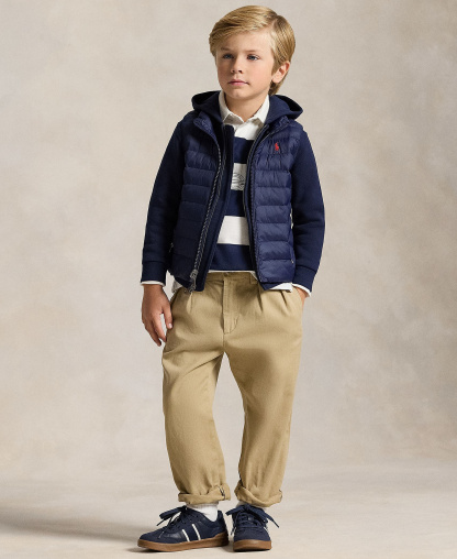 Polo Ralph Lauren Boys' 2T-7 Cotton Fleece Hoodie - Cruise Navy