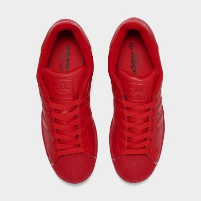 Men's adidas Originals Superstar II Casual Shoes - Part 1 - Better Scarlet/Better Scarlet/Core Black - Top view