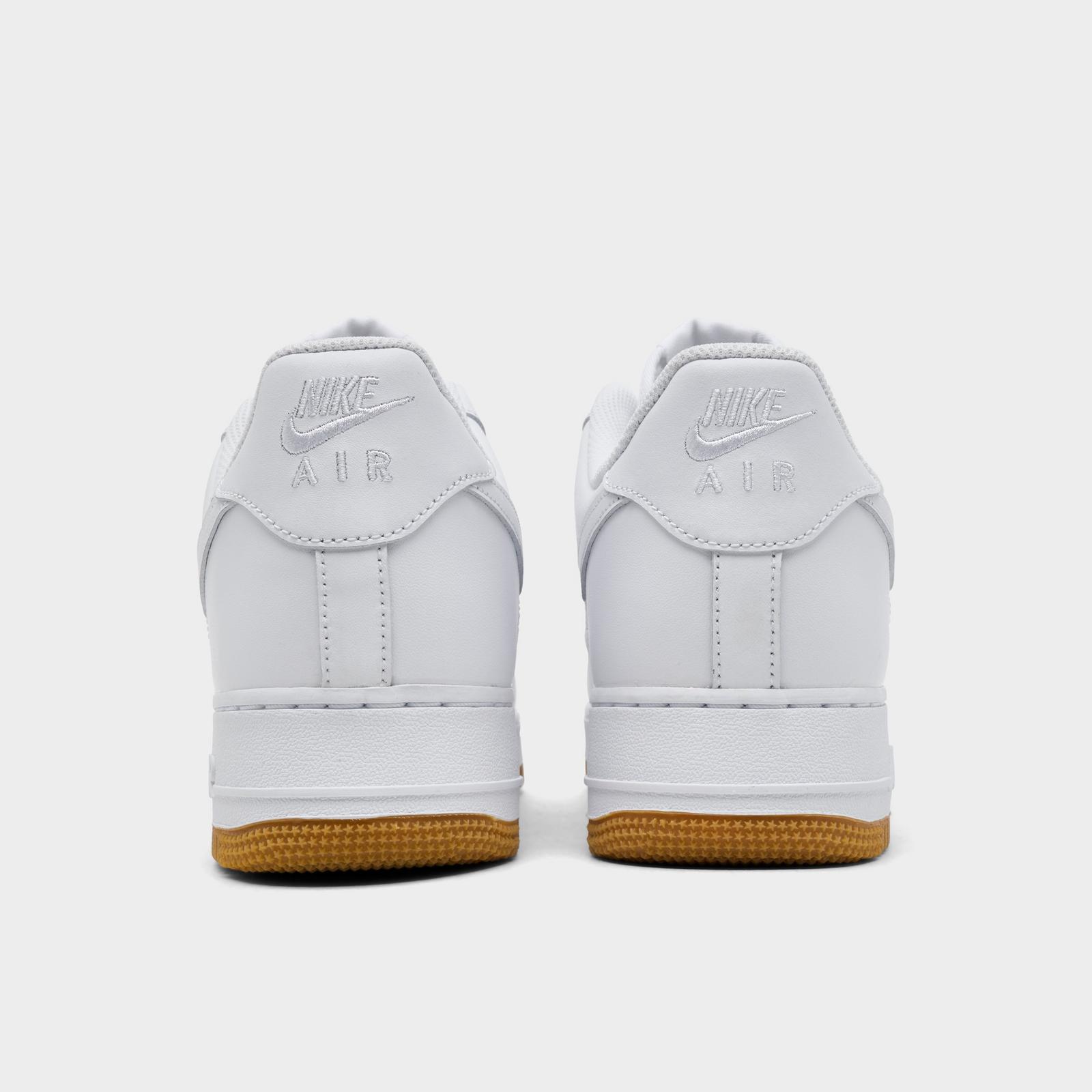 Men's Nike Air Force 1 '07 Gum Casual Shoes - White/White/Gum Light Brown