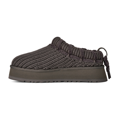 UGG® Women's Tazz Whipstitch Knit Slip-On Slippers - Charcoal