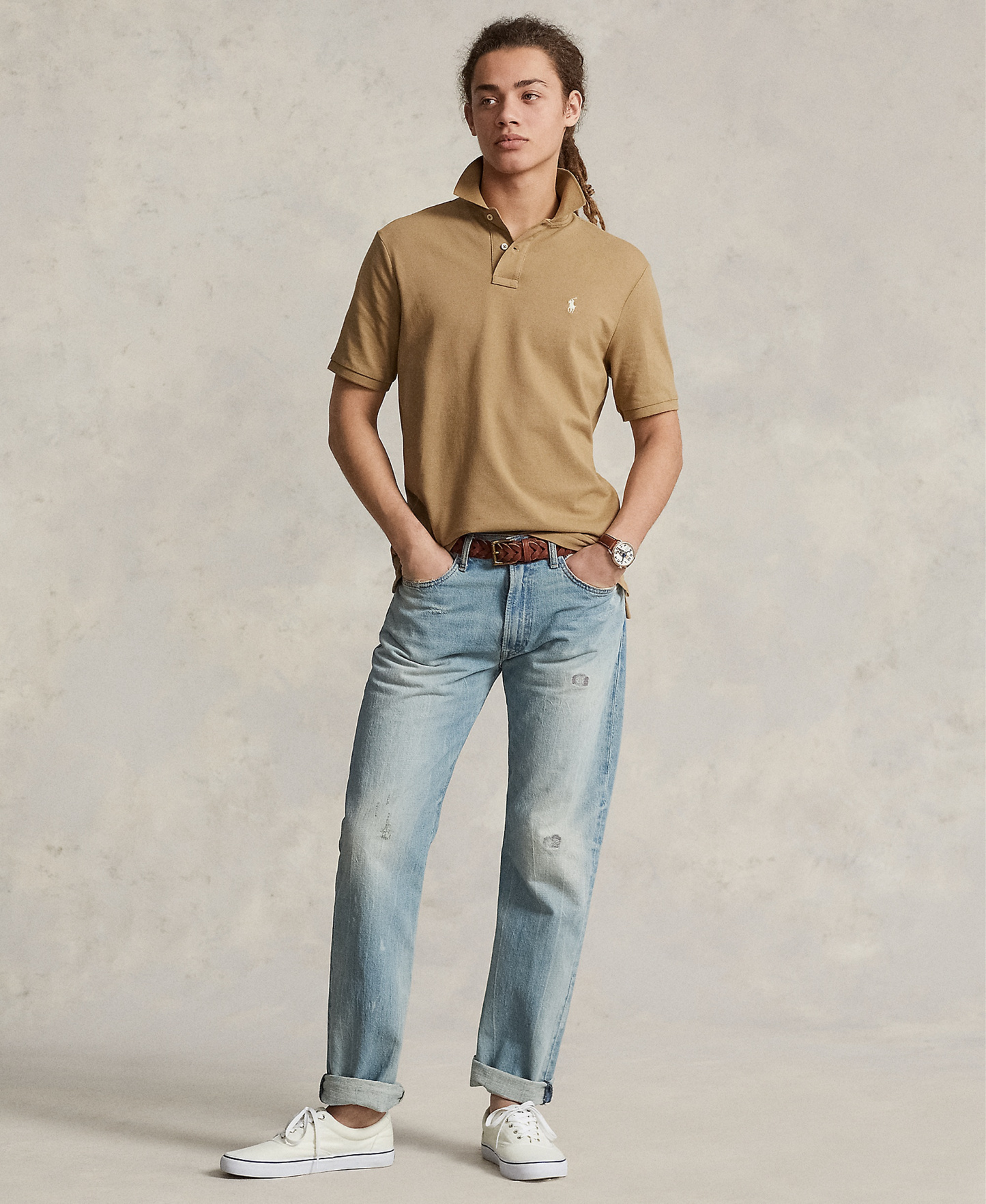 Polo Ralph Lauren Men's Classic-Fit Mesh Polo Shirt - Cafe Tan