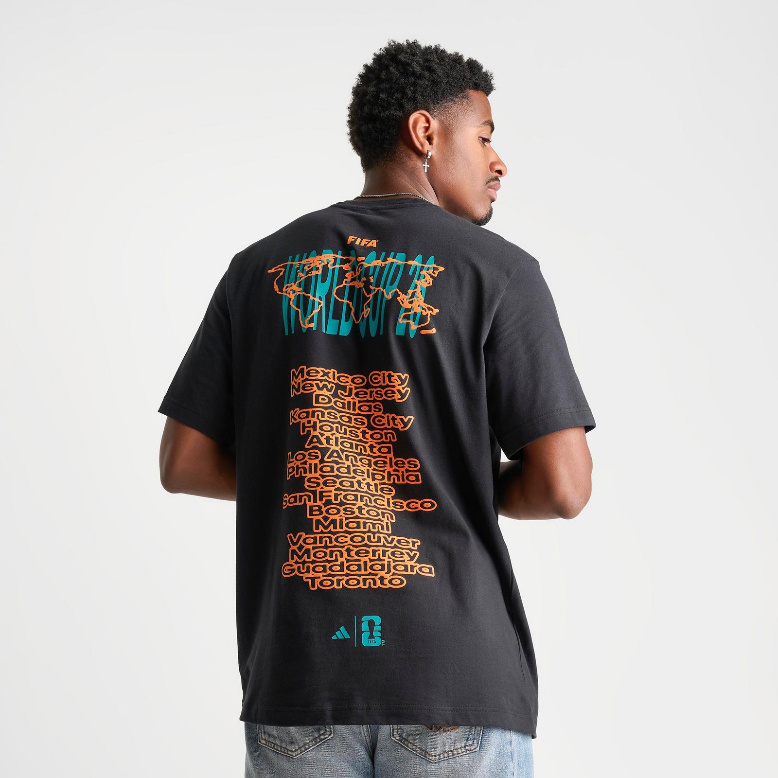 Men's adidas FIFA World Cup 26 Tour Graphic T-Shirt - Black - view 4