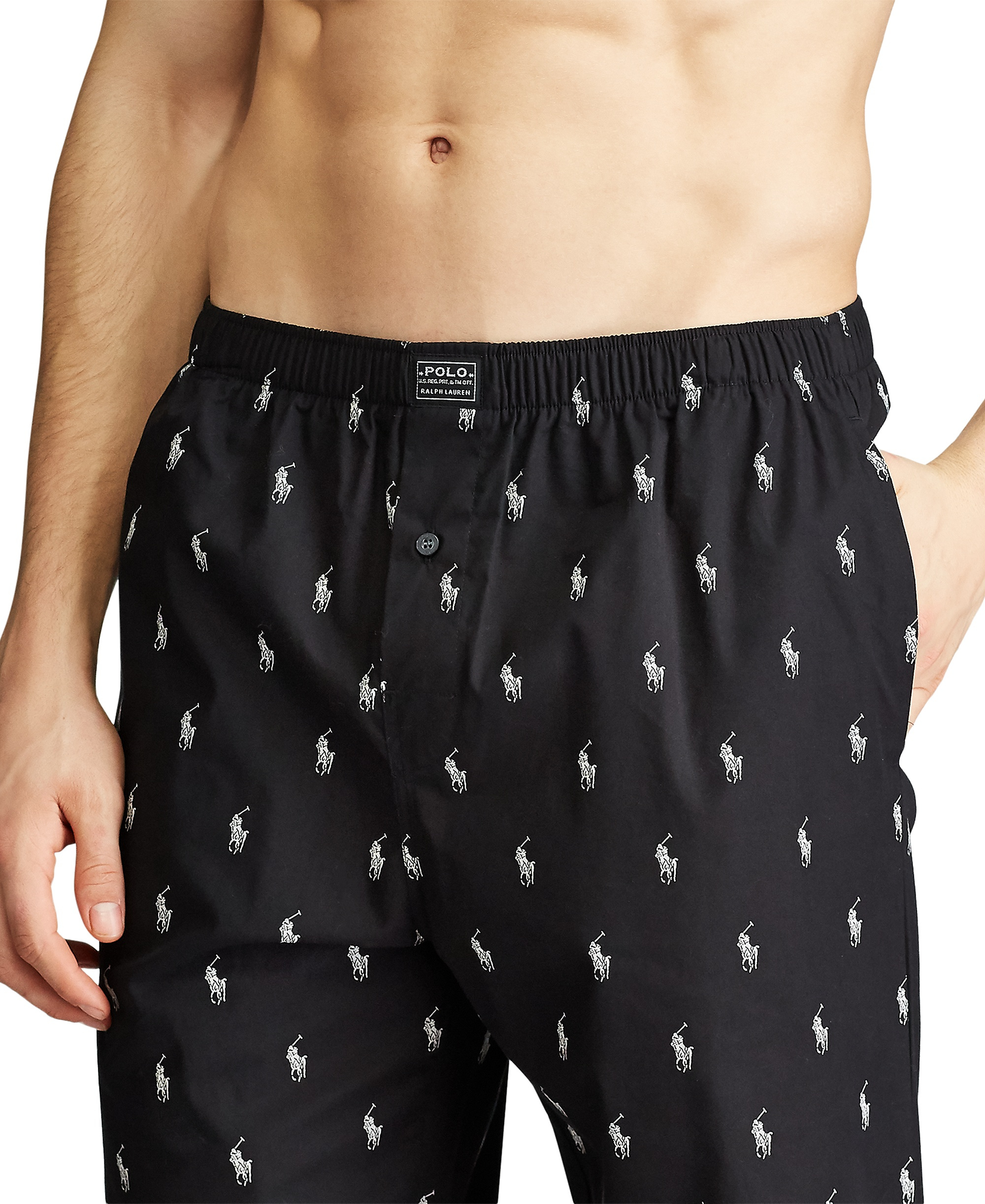 Polo Ralph Lauren Men's Polo Player Pajama Pants - Black/White