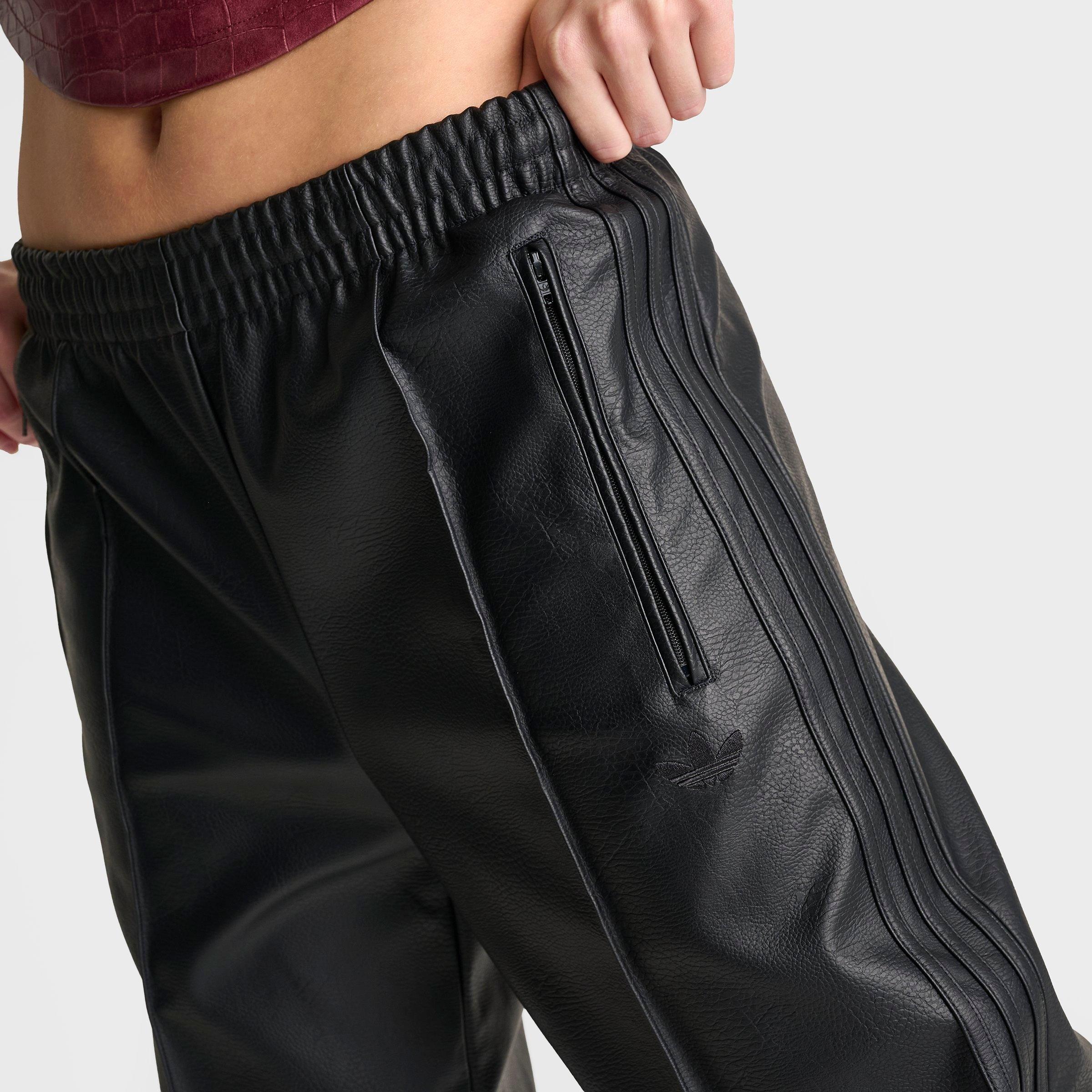 Women's adidas Originals Firebird Loose Pleather Pants - Black
