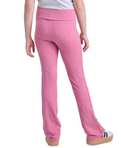 adidas Girls' 8-16 Folded Waistband Kick Flare Pants - Dual Magenta