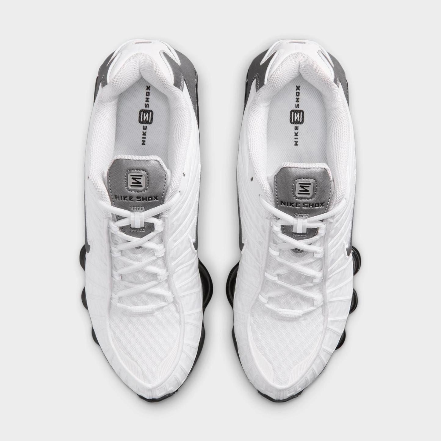 Men's Nike Shox TL Casual Shoes - White/Black/Cool Grey/Metallic Cool Grey