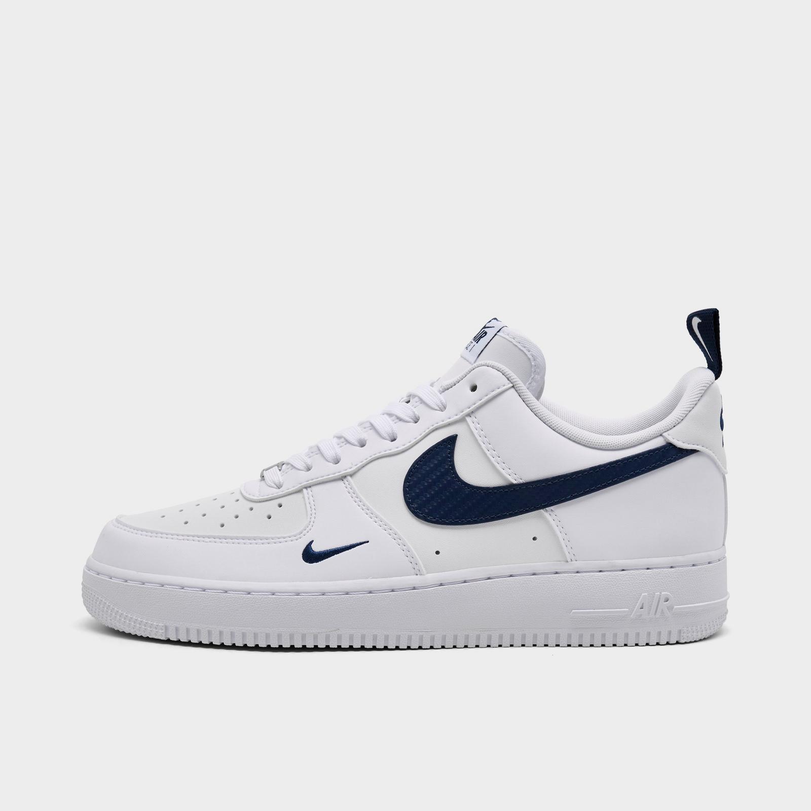 Men's Nike Air Force 1 '07 LV8 Casual Shoes - White/Midnight Navy/White