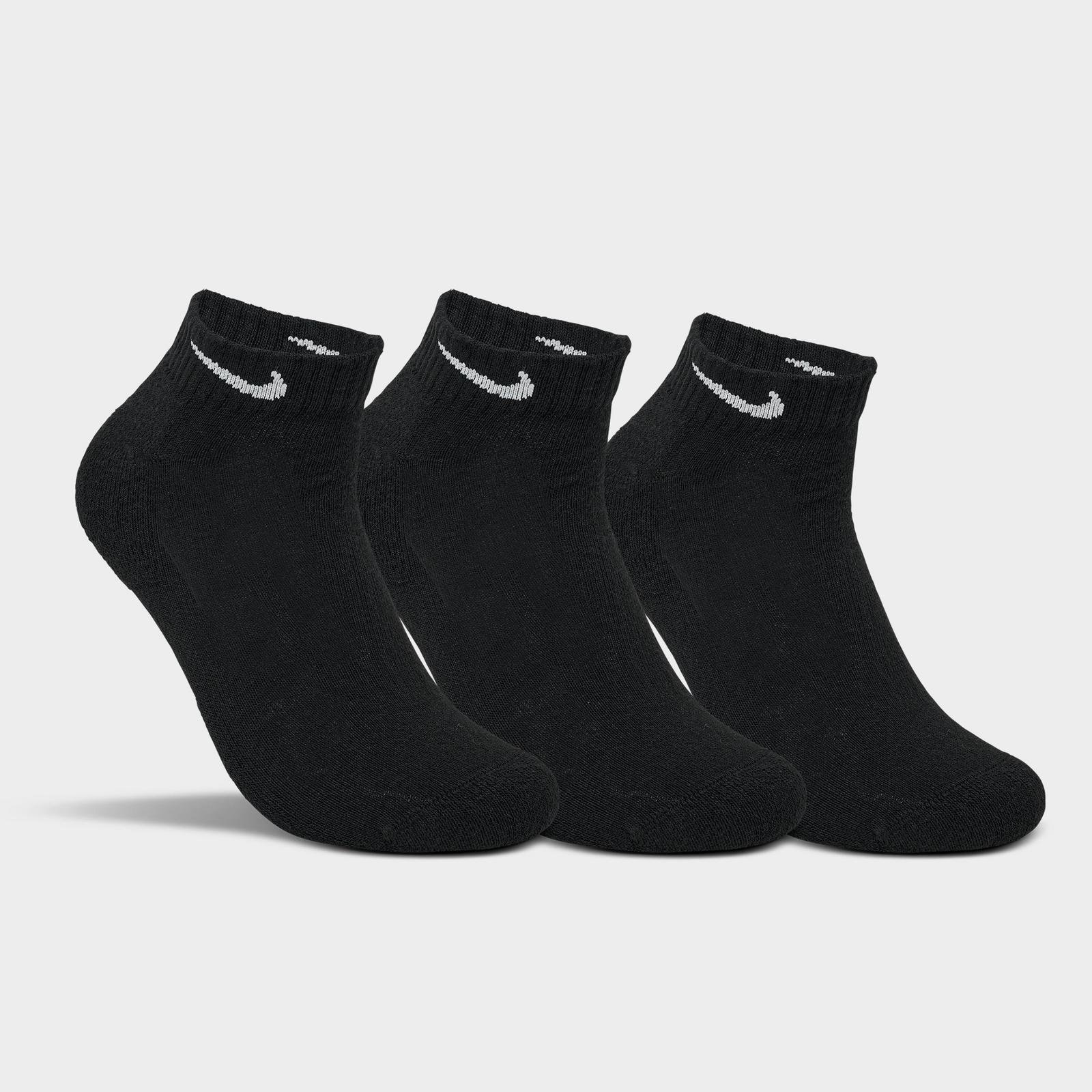 Nike Everyday Cushioned Training Low Socks (3-Pack) - Black/White