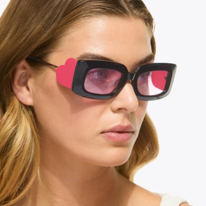 Kurt Geiger London Xl Heart Rectangle Sunglasses - Pink - view 2