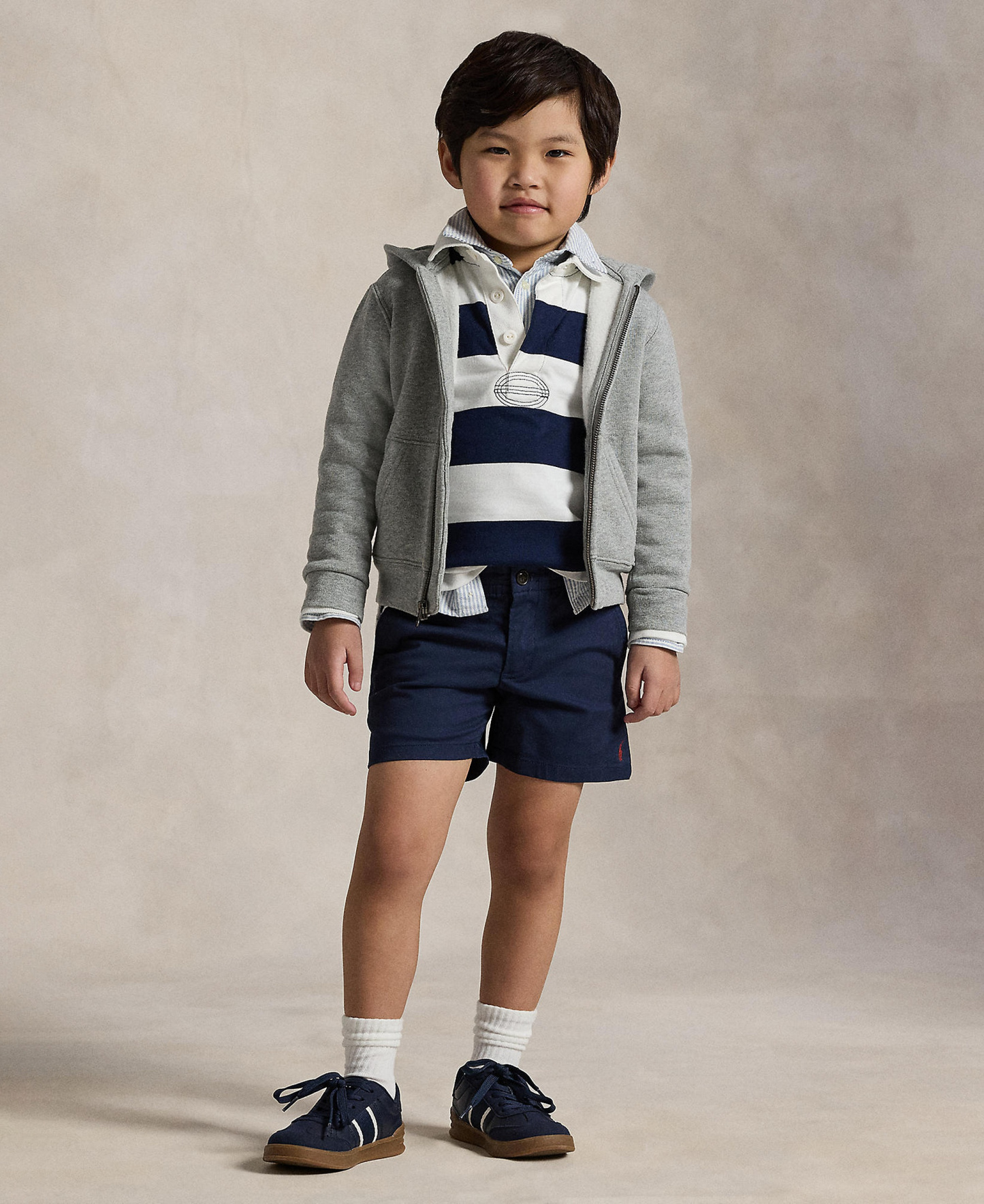 Polo Ralph Lauren Boys' 2T-7 Cotton Fleece Hoodie - Dark Sport Heather