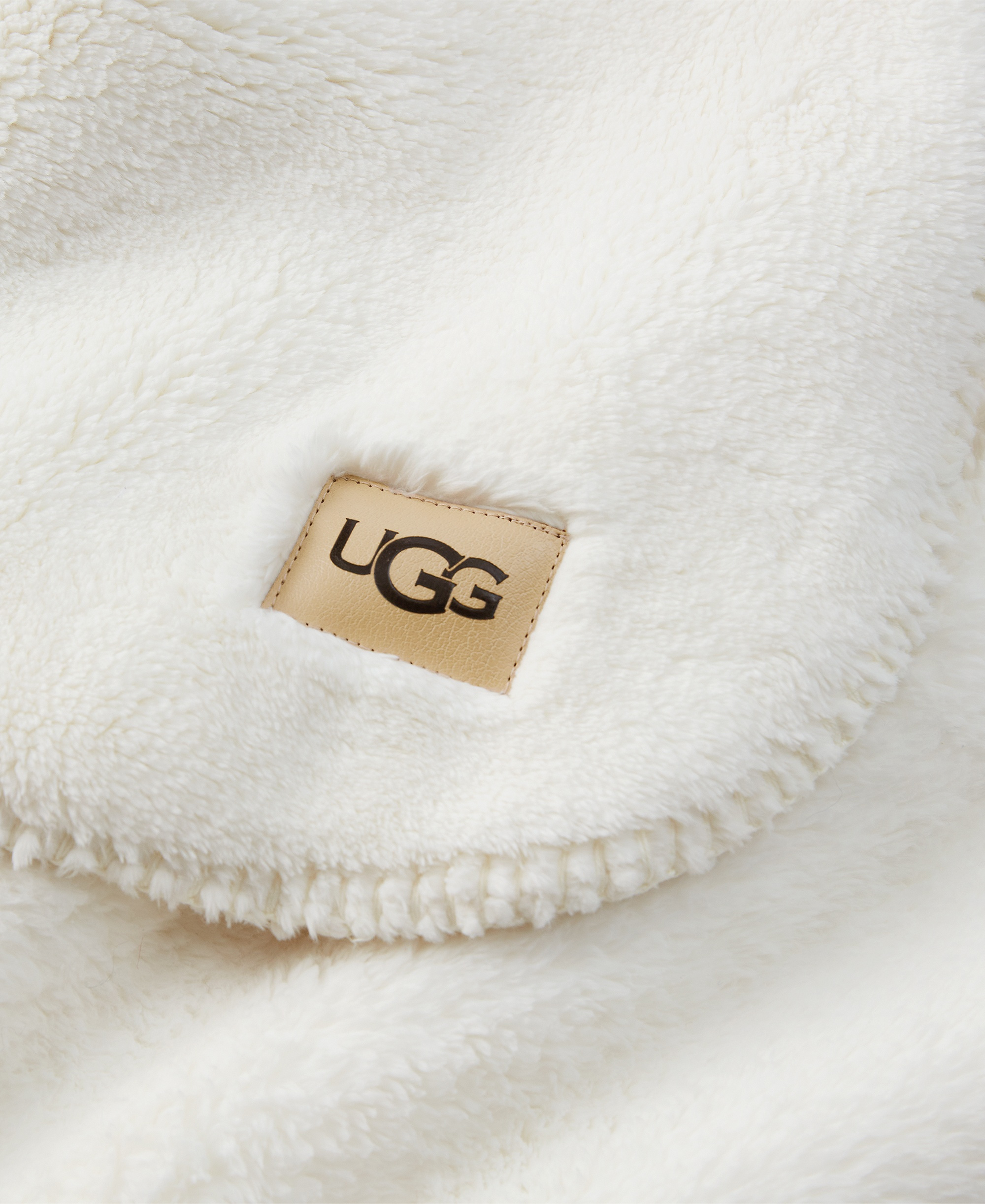 UGG® Saige Plush Throw, 50" x 70" - Snow