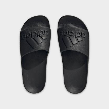 adidas adilette Aqua Slide Sandals - Black/Black/Black - Top view