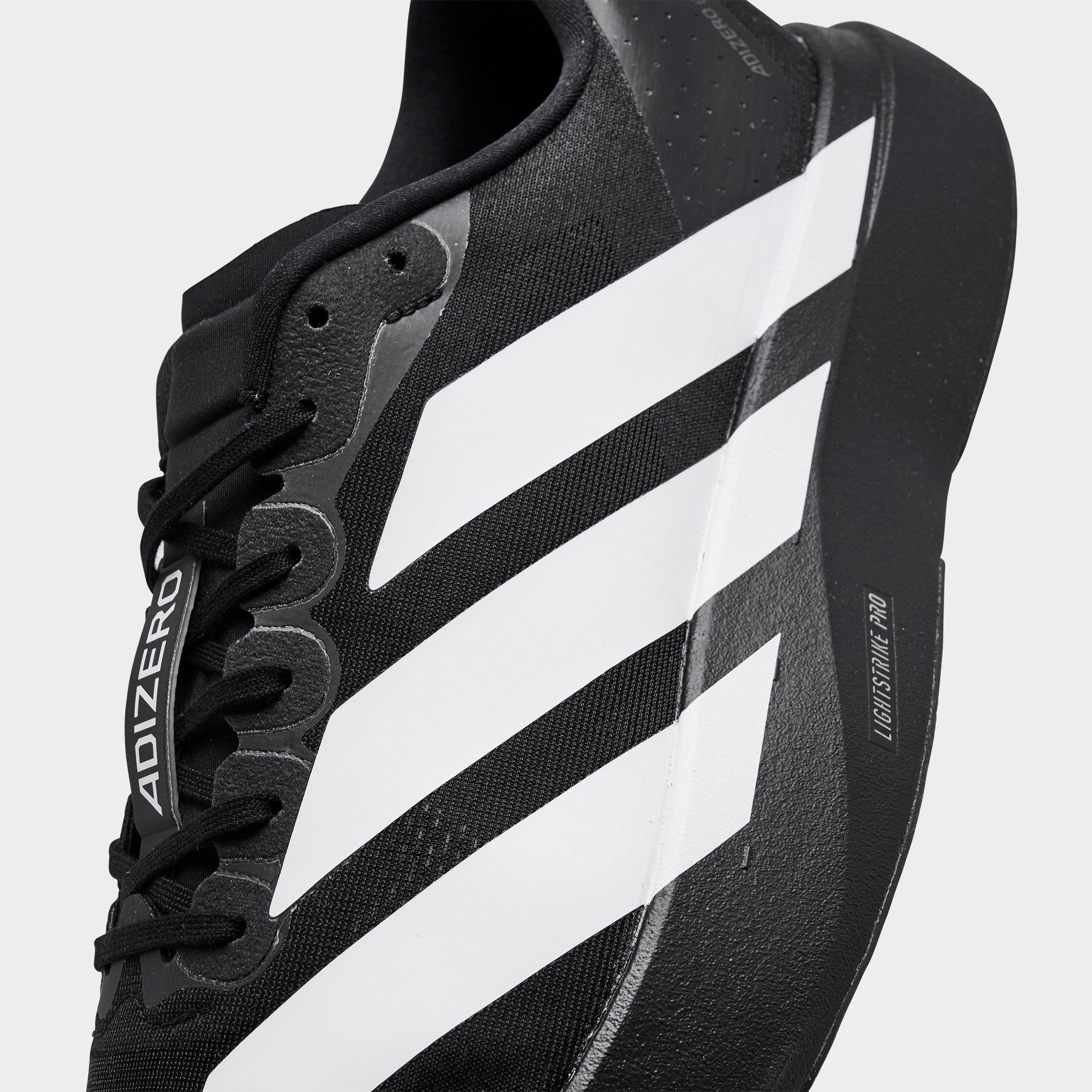 Men's adidas Adizero EVO SL Running Shoes - Part 2 - Black/White/Black - Detail shot