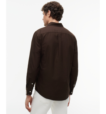 Tommy Hilfiger Men's Heritage Regular-Fit Oxford Shirt - Dark Coffee