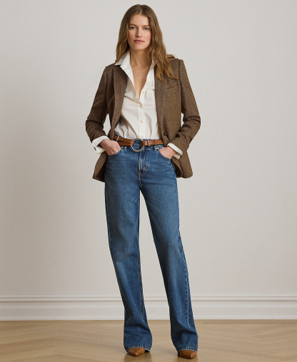 Lauren Ralph Lauren Women's High-Rise Straight Jeans - Atlantic Blue Wash