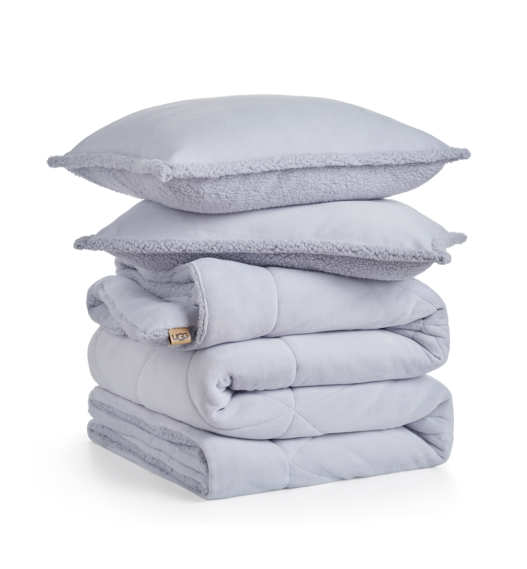 UGG® Avery Plush Reversible Comforter Sets - Lilac Hint
