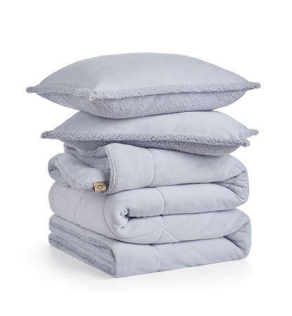 UGG® Avery Plush Reversible Comforter Sets - Lilac Hint