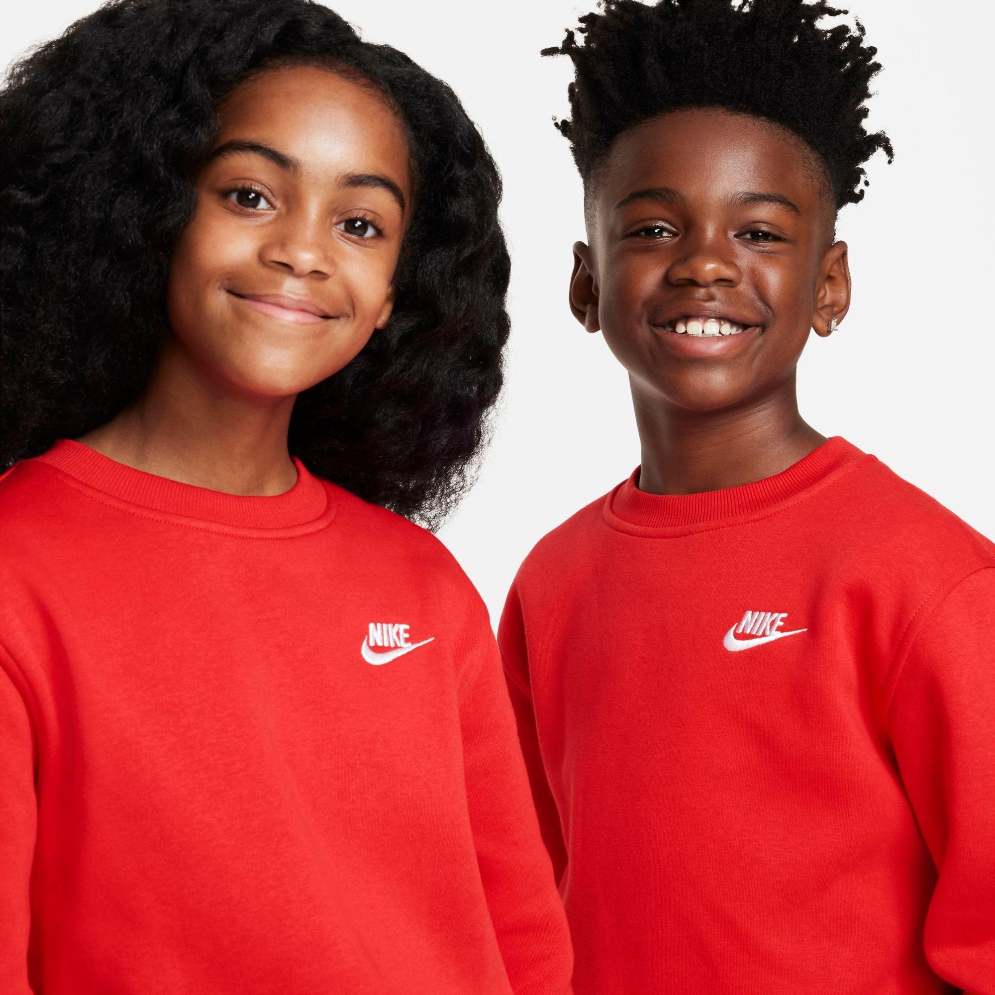 Big Kids' Nithtke Sportswear Club Fleece Sweatshirt - University Red/White