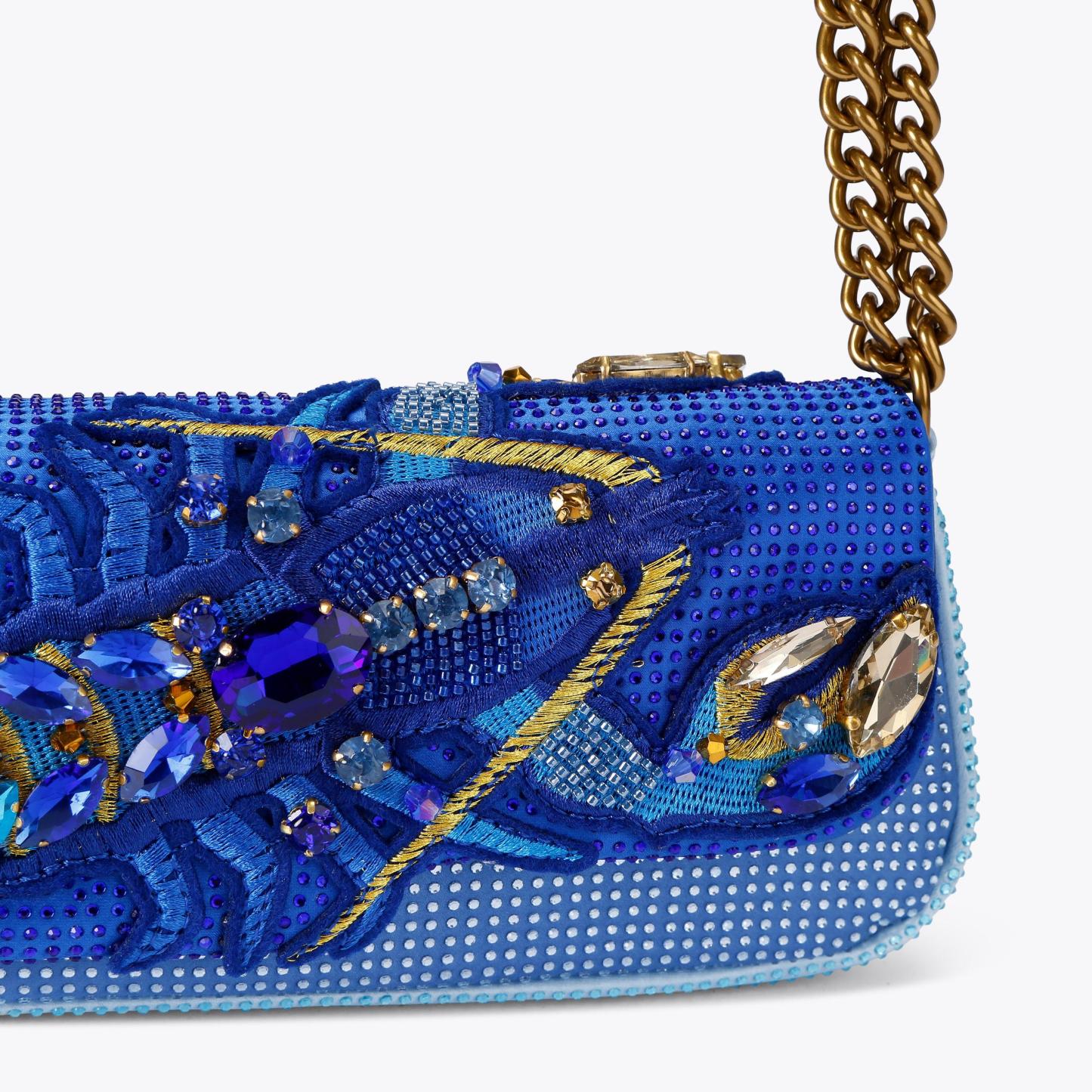 Kurt Geiger London Pickle Lobster Shoulder Bag - Blue - view 5