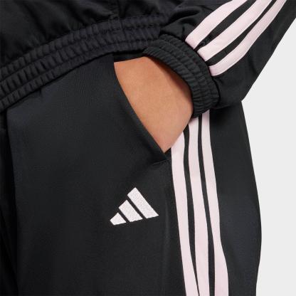 Women's adidas Sportswear Essentials 3-Stripes Tricot Tracksuit Pants (Plus Size) - Black/Clear Pink