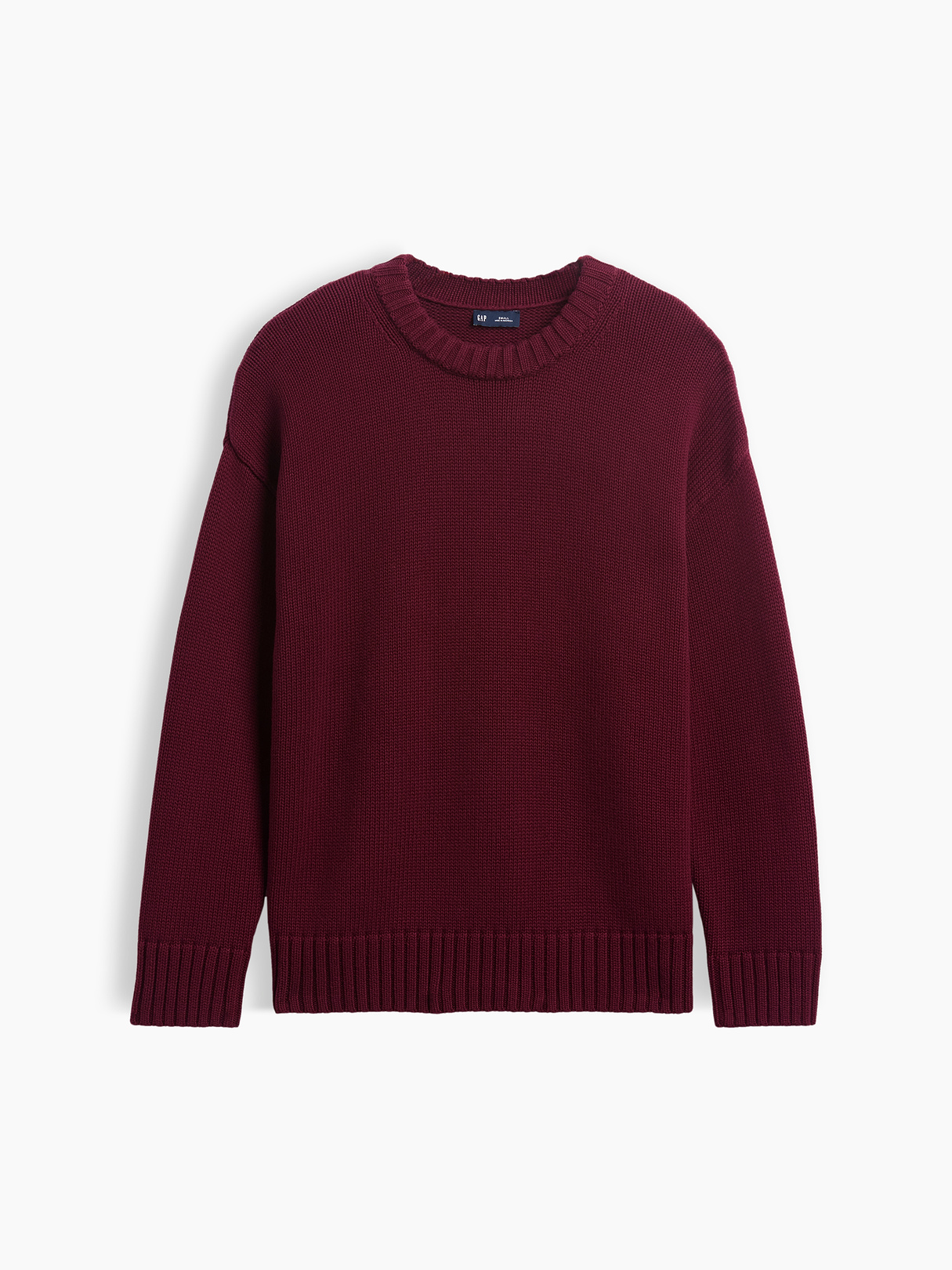 100% Cotton Oversized Sweater - Noir red