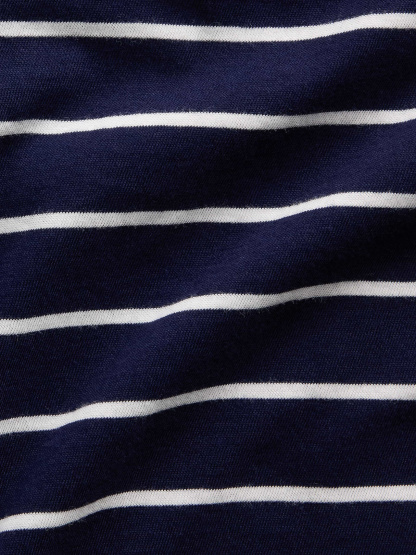 Organic Cotton VintageSoft T-Shirt - Navy blue & white stripe