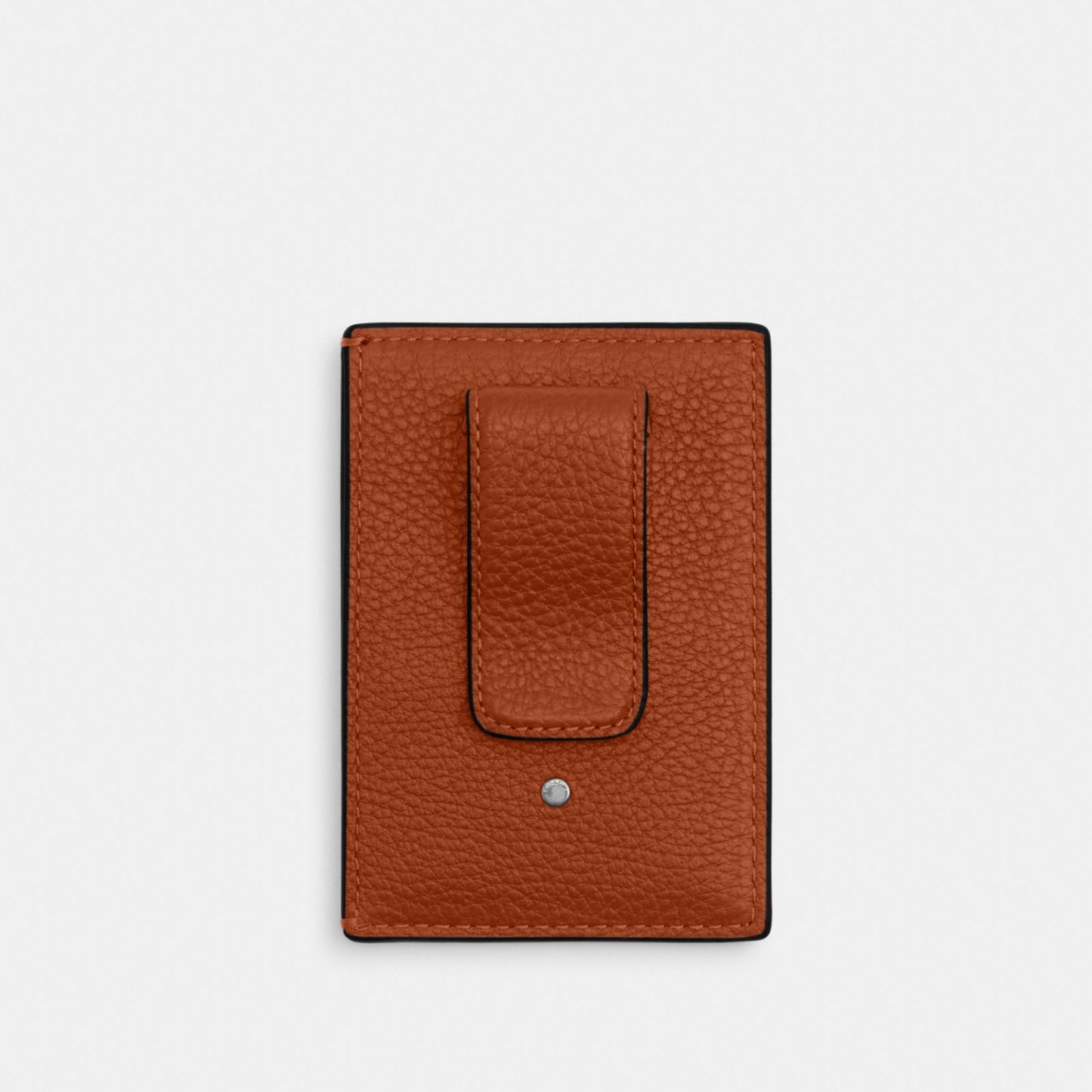 Card Case With Money Clip - Silver/Amber Brown - view 2