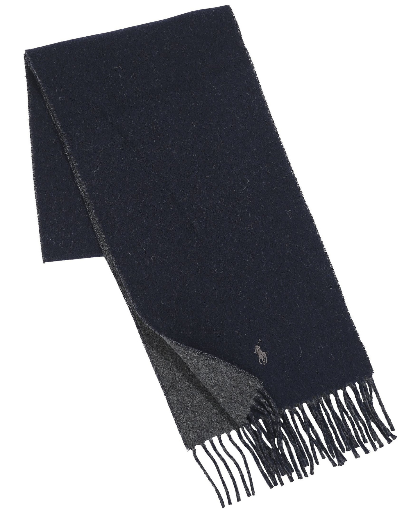 Polo Ralph Lauren Men's Classic Wool Blend Reversible Scarf - Navy/Charcoal
