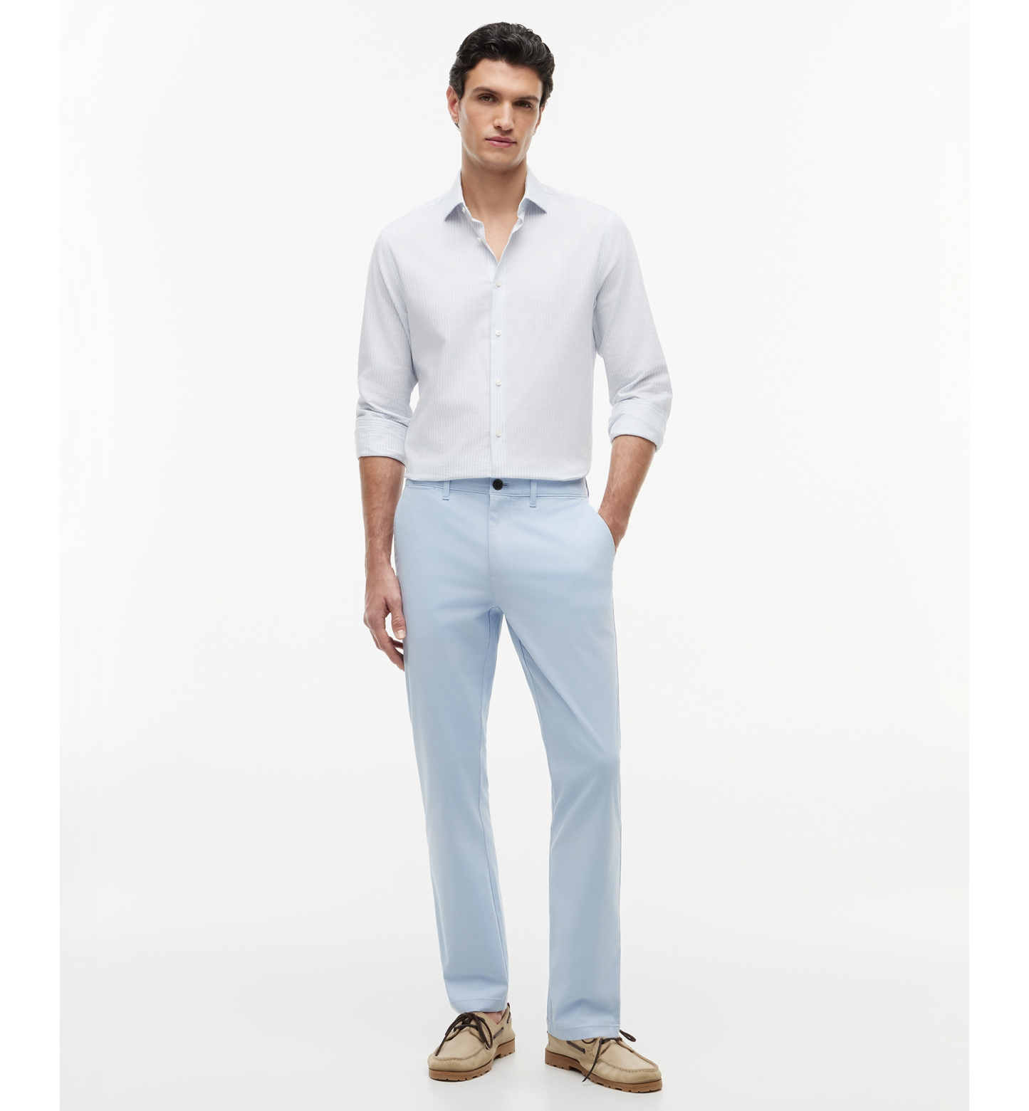 Tommy Hilfiger Men's Slim-Straight Fit Stretch Chino Pants - Breezy Blue