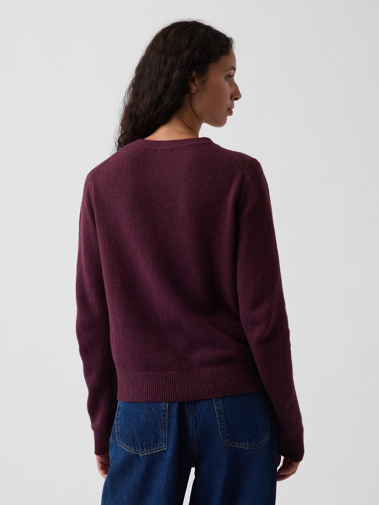 CashSoft Crew Sweater - Purple bordeaux