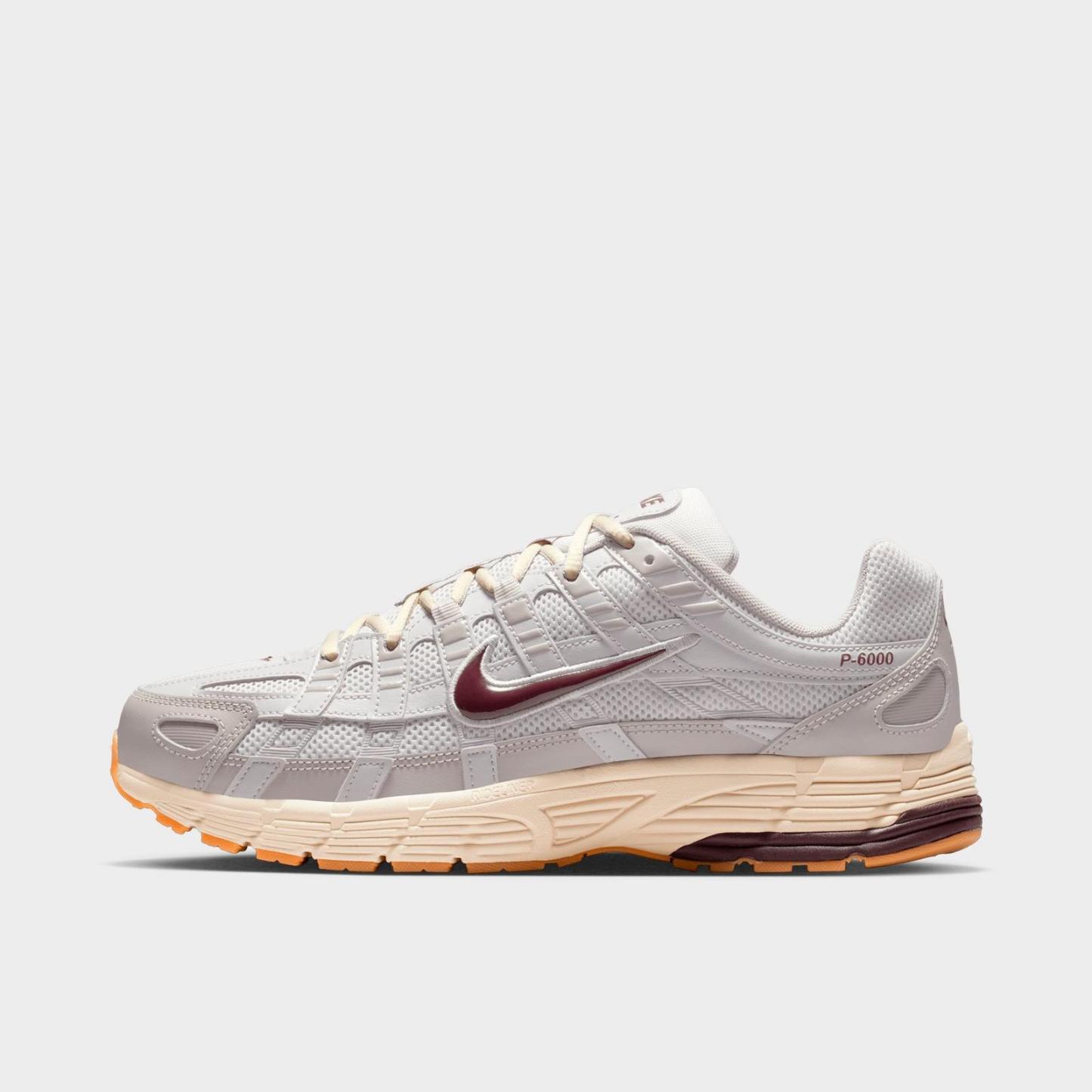 Men's Nike P-6000 Casual Shoes - College Grey/Vast Grey/Coconut Milk/Burgundy Crush