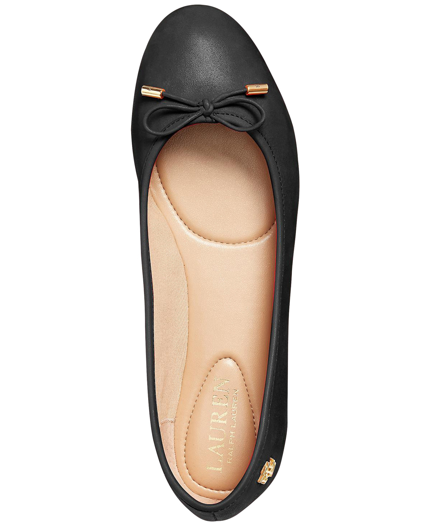 Lauren Ralph Lauren Women's Jayna Nappa Leather Slip-On Flats - Black