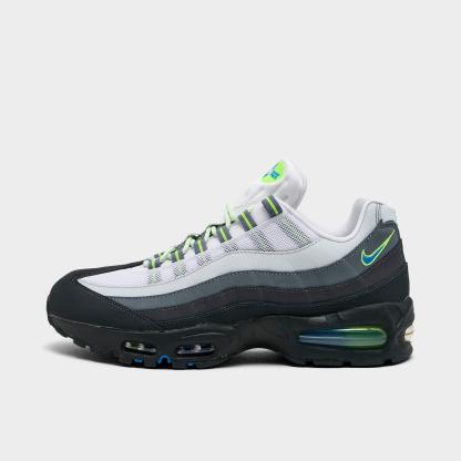 Men's Nike Air Max 95 Big Bubble Casual Shoes - Black/Photo Blue/Action Green/Anthracite/White/Iron Grey