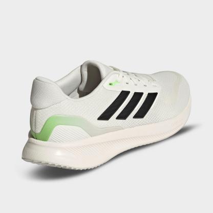 Men's adidas Runfalcon 5 Running Shoes - Off White/Core Black/Lime Burst - Back view
