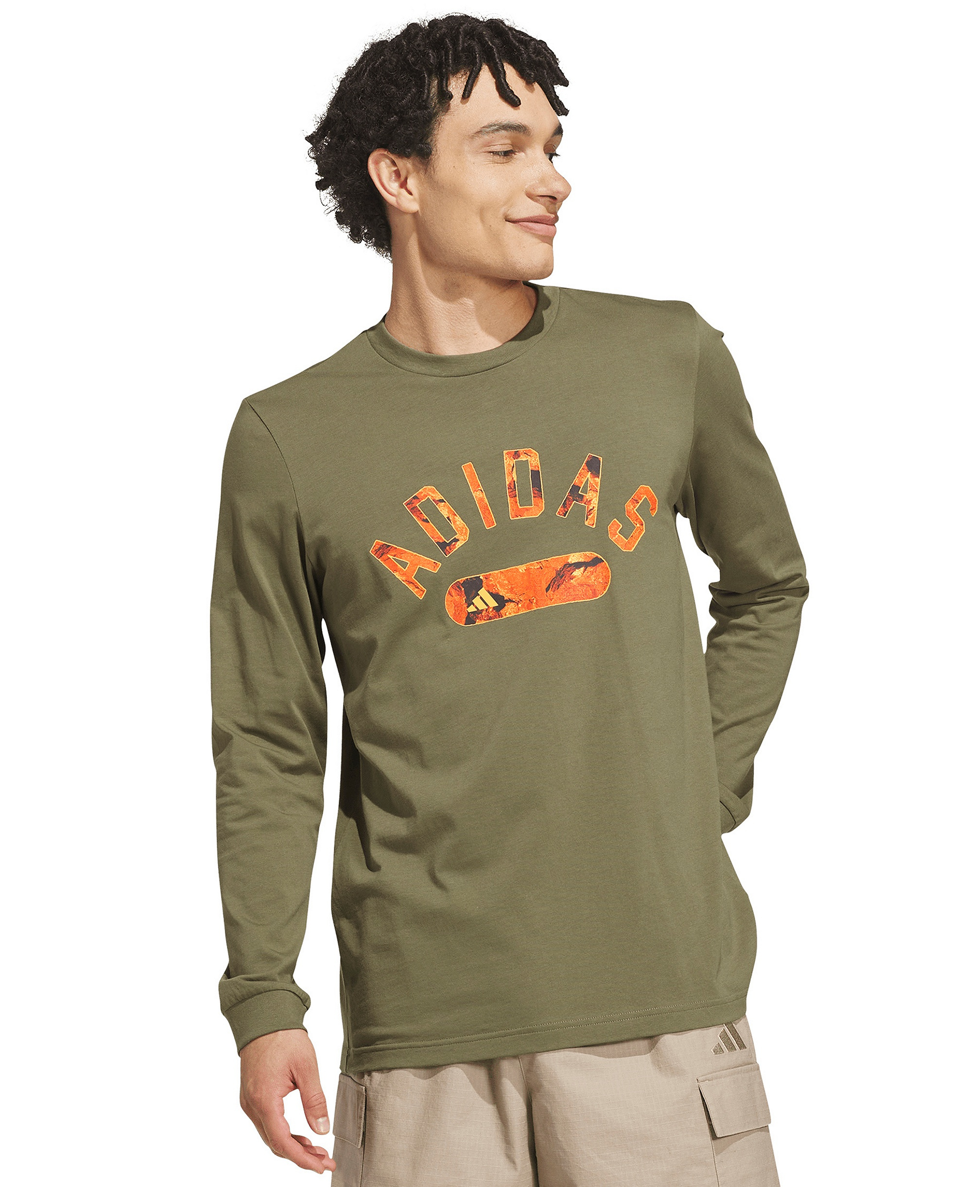 adidas Men's Rock Camo Graphic Crewneck T-Shirt - Olive Strata