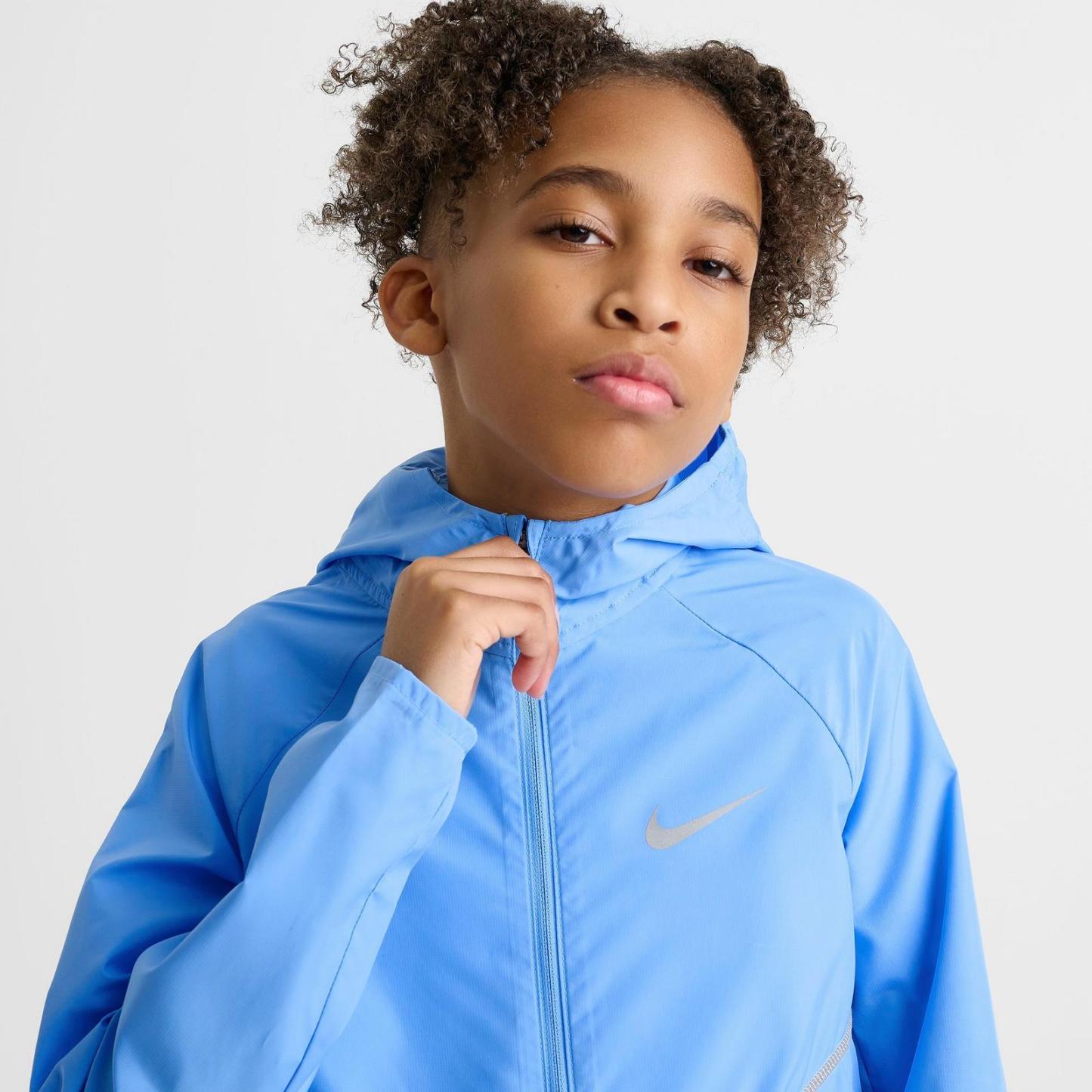 Big Kids' Nike Miler Training Jacket - University Blue/Reflective Silver