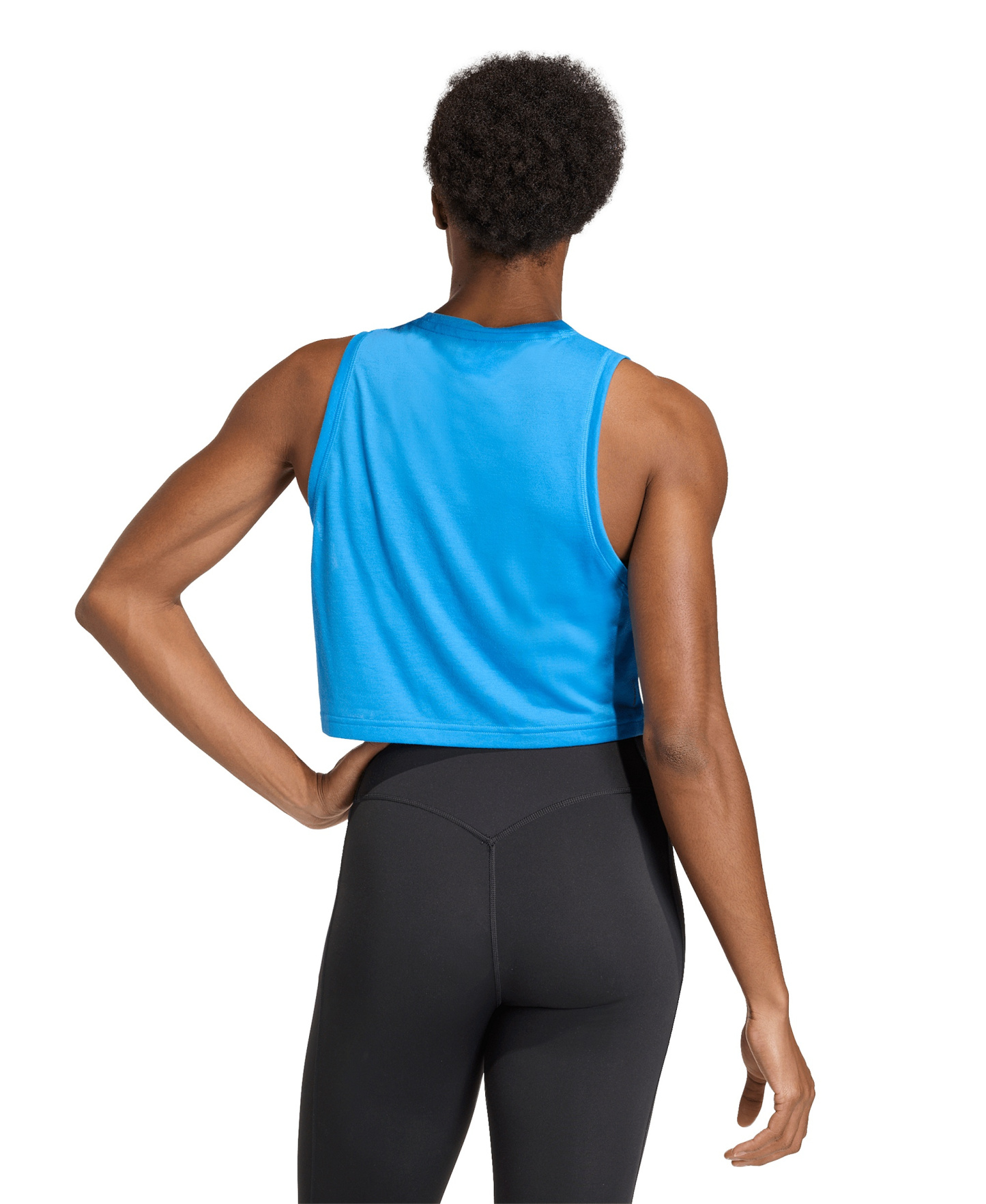 adidas Women's Train Essentials Boxy Workout Tank - Med Blue