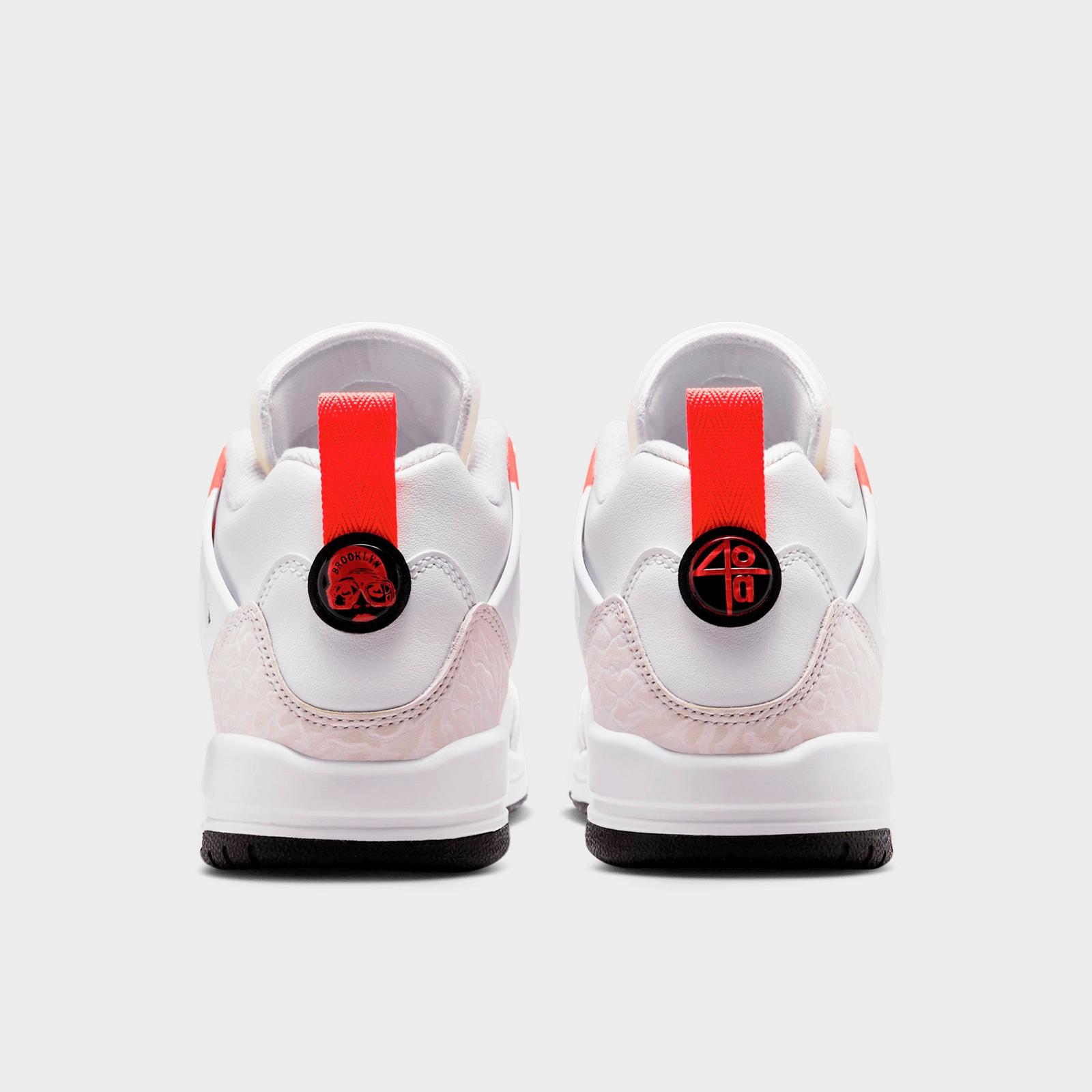 Big Kids' Jordan Spizike Low Casual Shoes - White/Vast Grey/Black/Bright Crimson - view 4