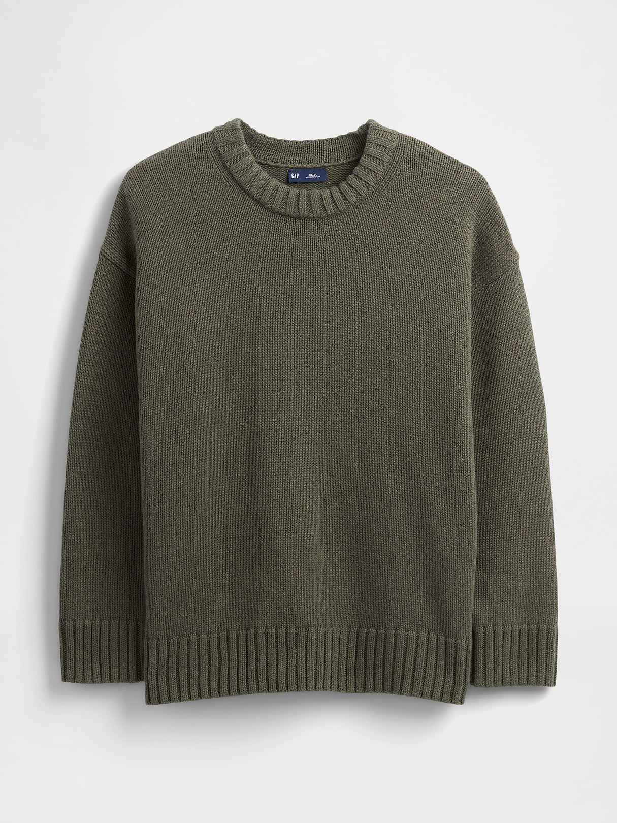 100% Cotton Oversized Sweater - Army jacket green