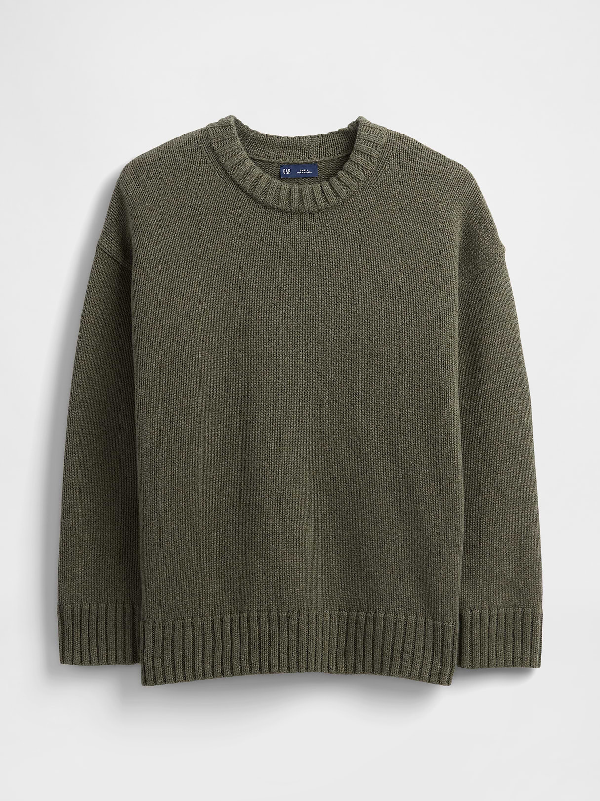 100% Cotton Oversized Sweater - Army jacket green