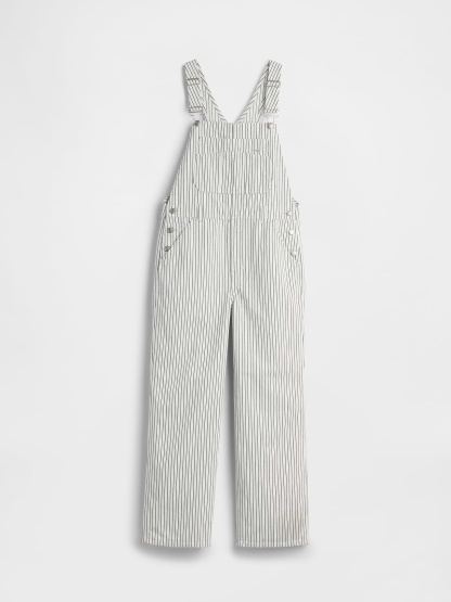 Loose Overalls - Navy blue stripe