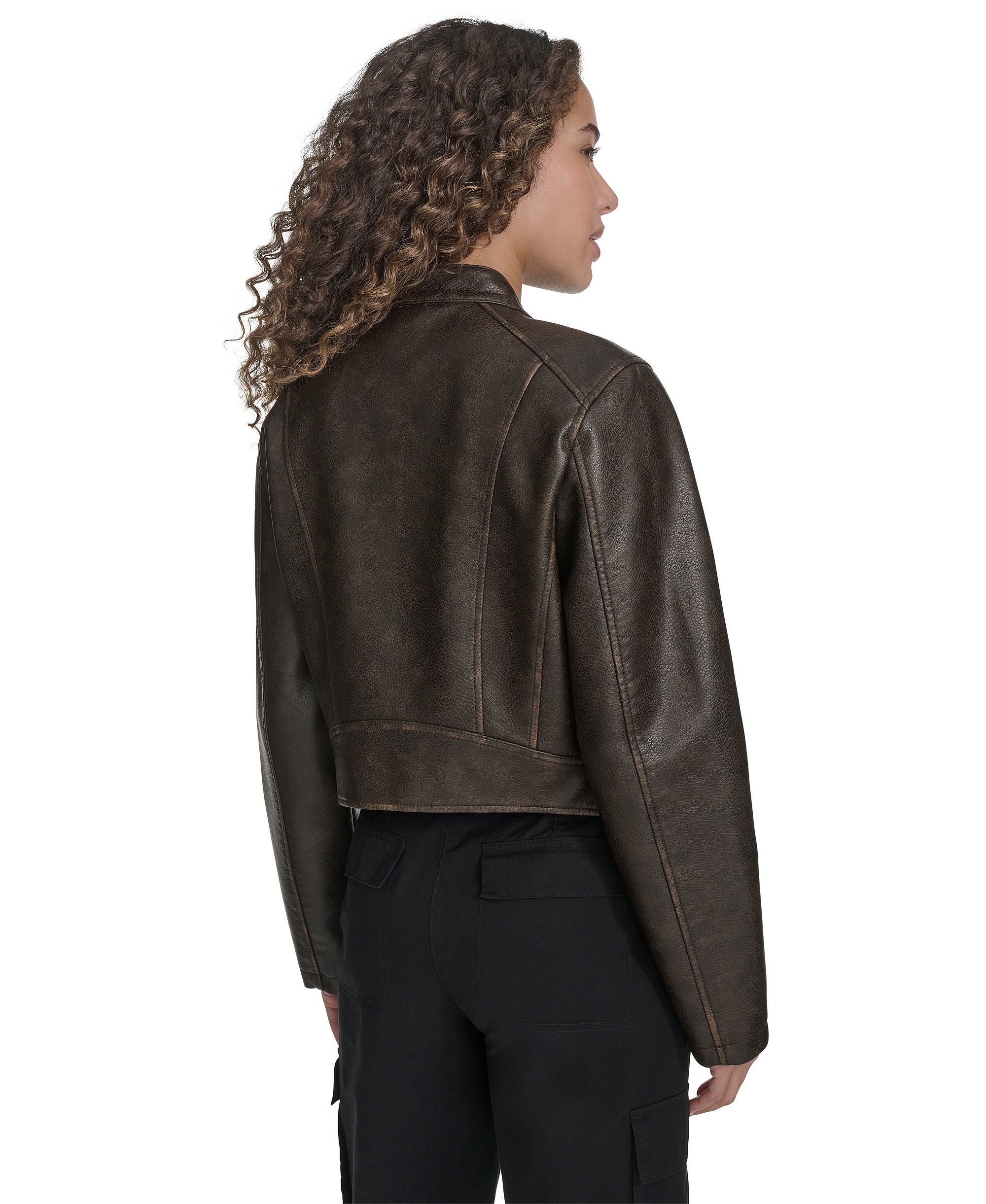 Levi's Women's Faux Leather Racer Jacket - Brown