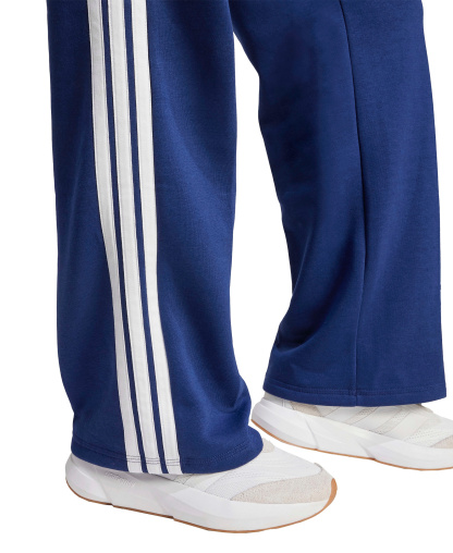 adidas Women's Essentials 3-Stripes Fleece Slim Pants - Dark Blue/White