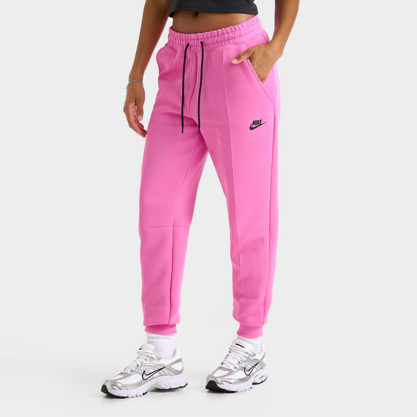 Women's Nike Sportswear Tech Fleece Jogger Pants - Playful Pink/Black